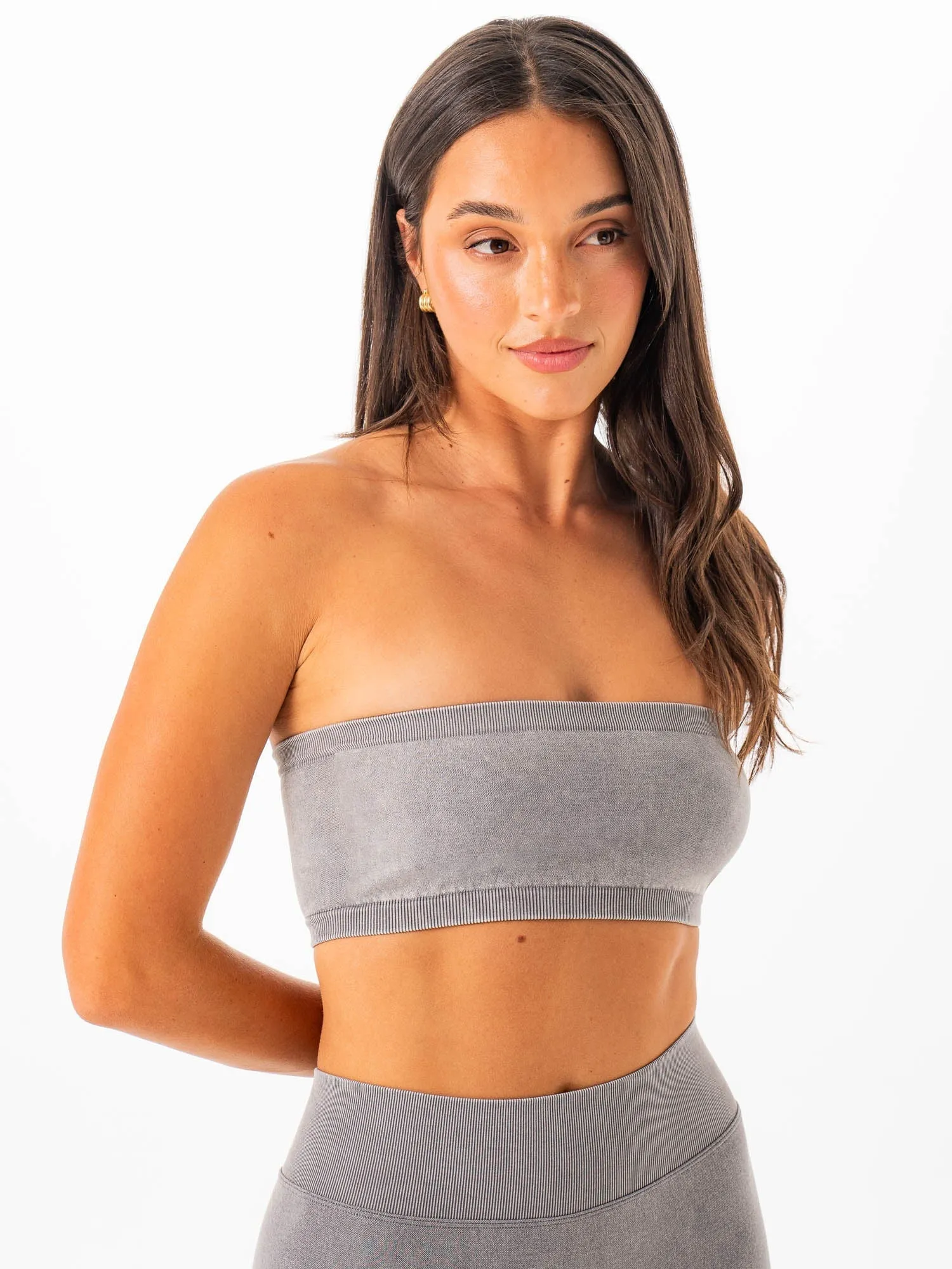 Stonewash Seamless Bandeau - Grey sold by Ryderwear product image thumbnail 4