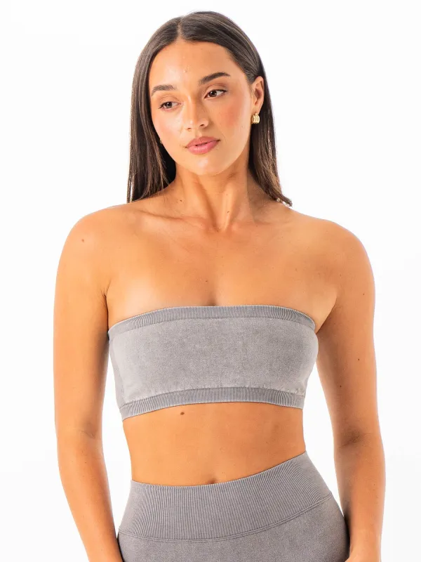 Stonewash Seamless Bandeau - Grey sold by Ryderwear