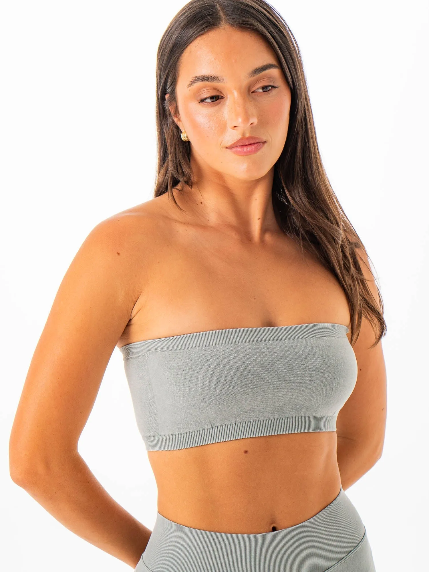 Stonewash Seamless Bandeau - Sage sold by Ryderwear product image thumbnail 4