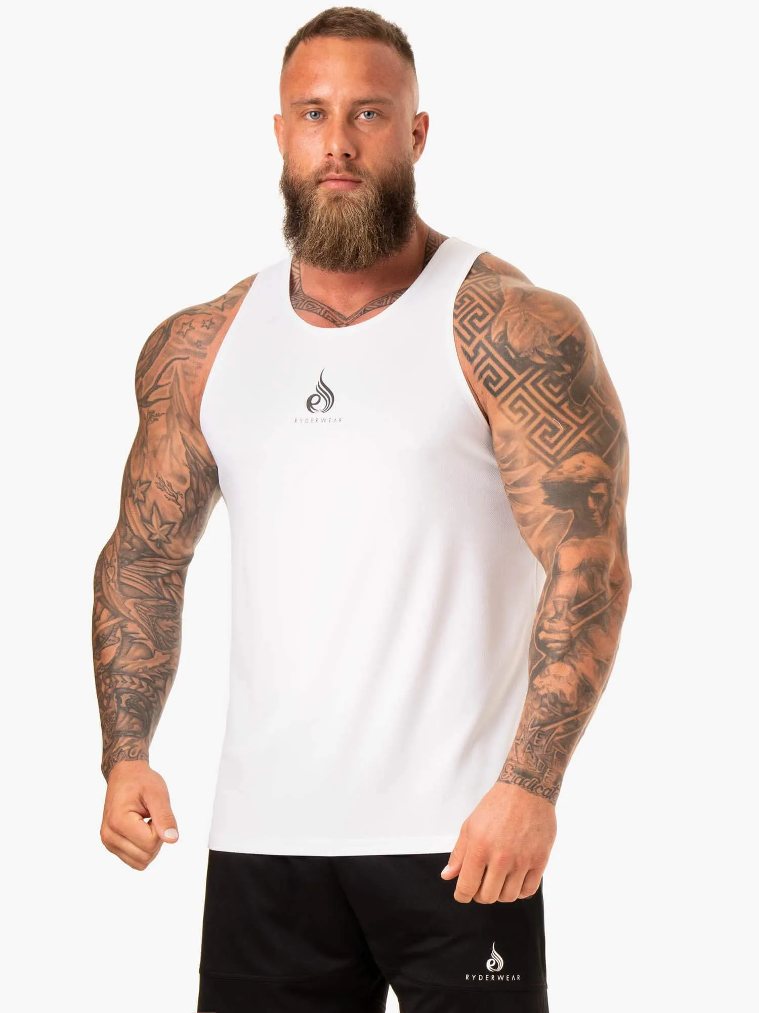 Heighten Mesh Regular Tank - White sold by Ryderwear product image thumbnail 3