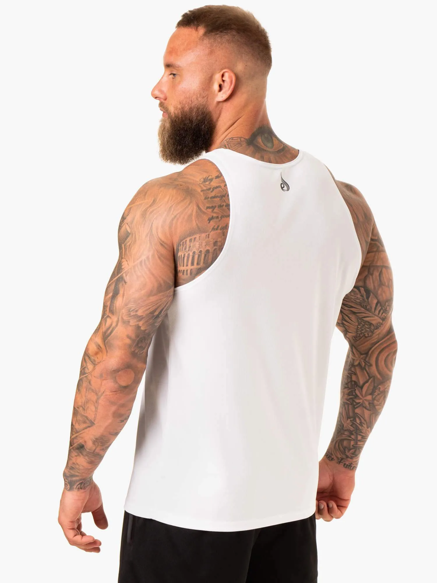 Heighten Mesh Regular Tank - White sold by Ryderwear product image thumbnail 2