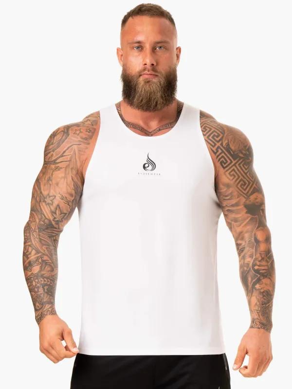 Heighten Mesh Regular Tank - White sold by Ryderwear