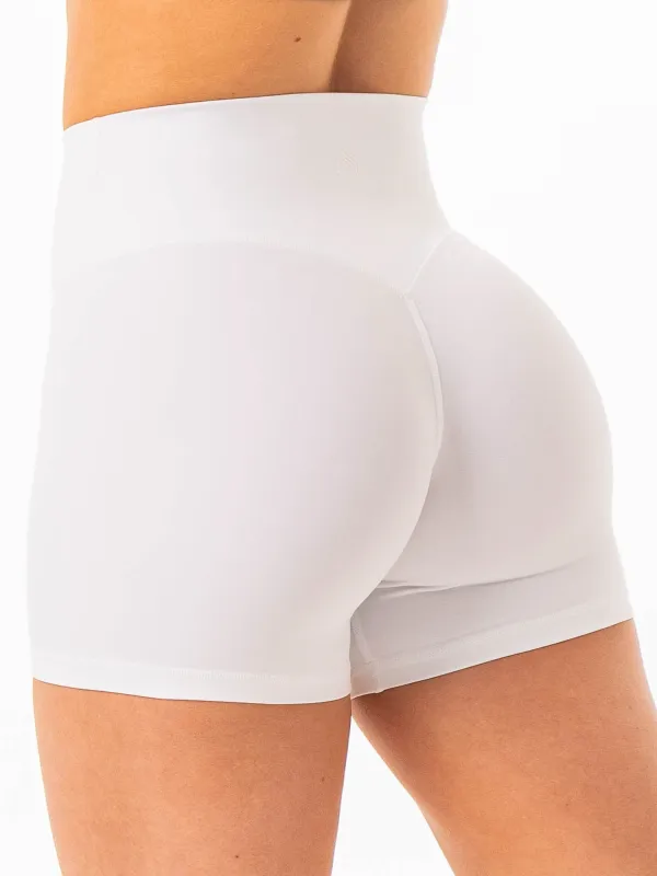 NKD High Waisted Shorts - White sold by Ryderwear
