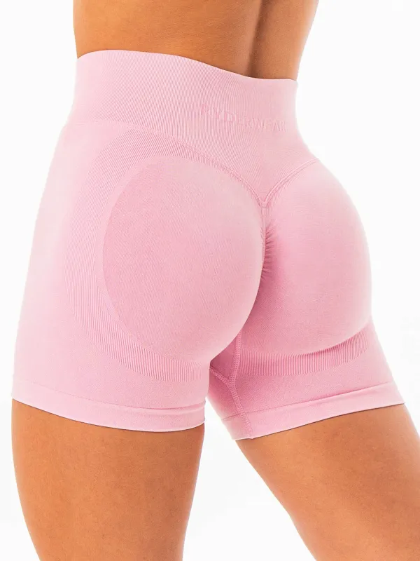 Stonewash Scrunch Seamless Shorts - Blush Stonewash sold by Ryderwear