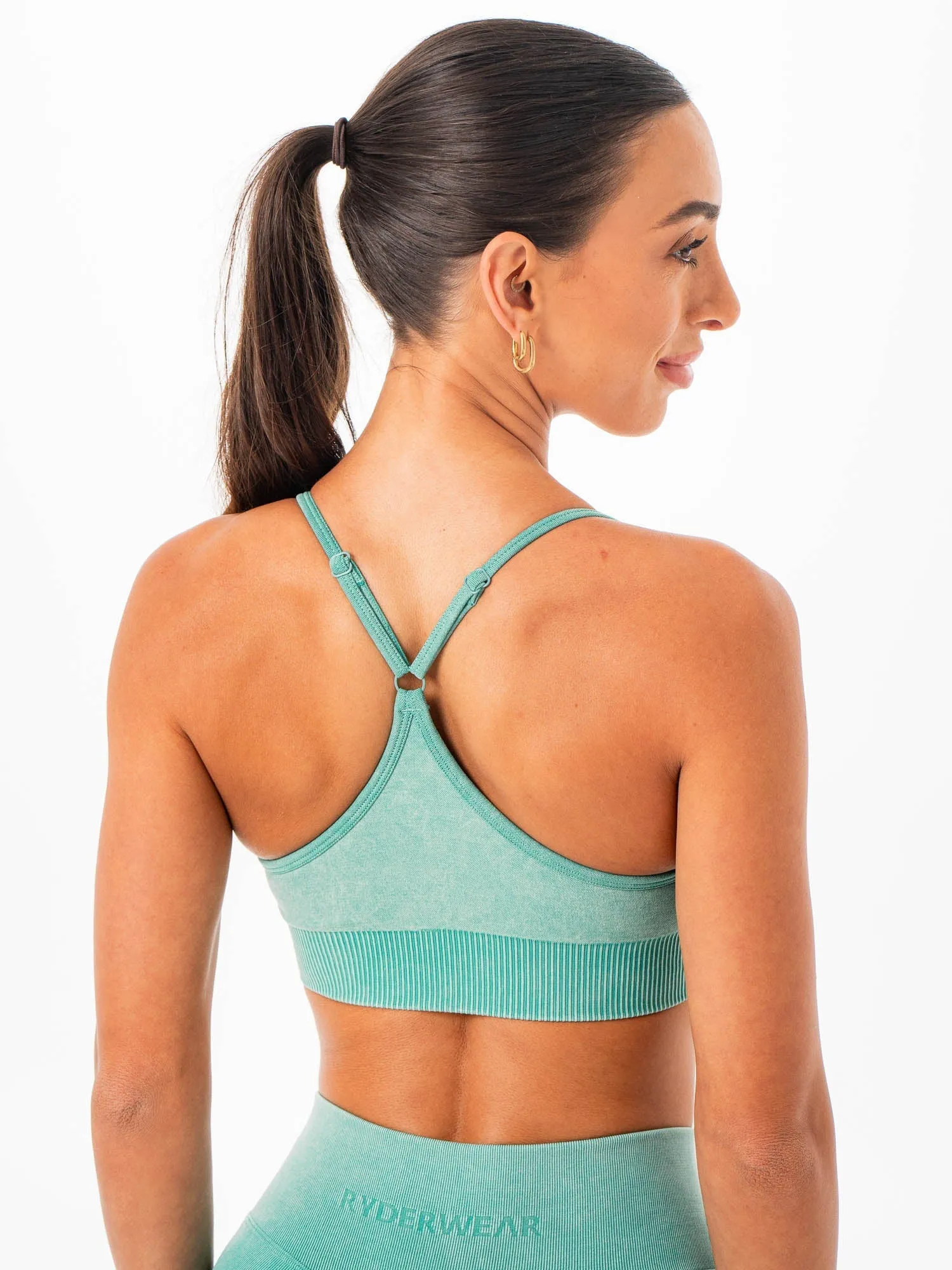 Stonewash Seamless Sports Bra - Fern Stonewash sold by Ryderwear product image thumbnail 4