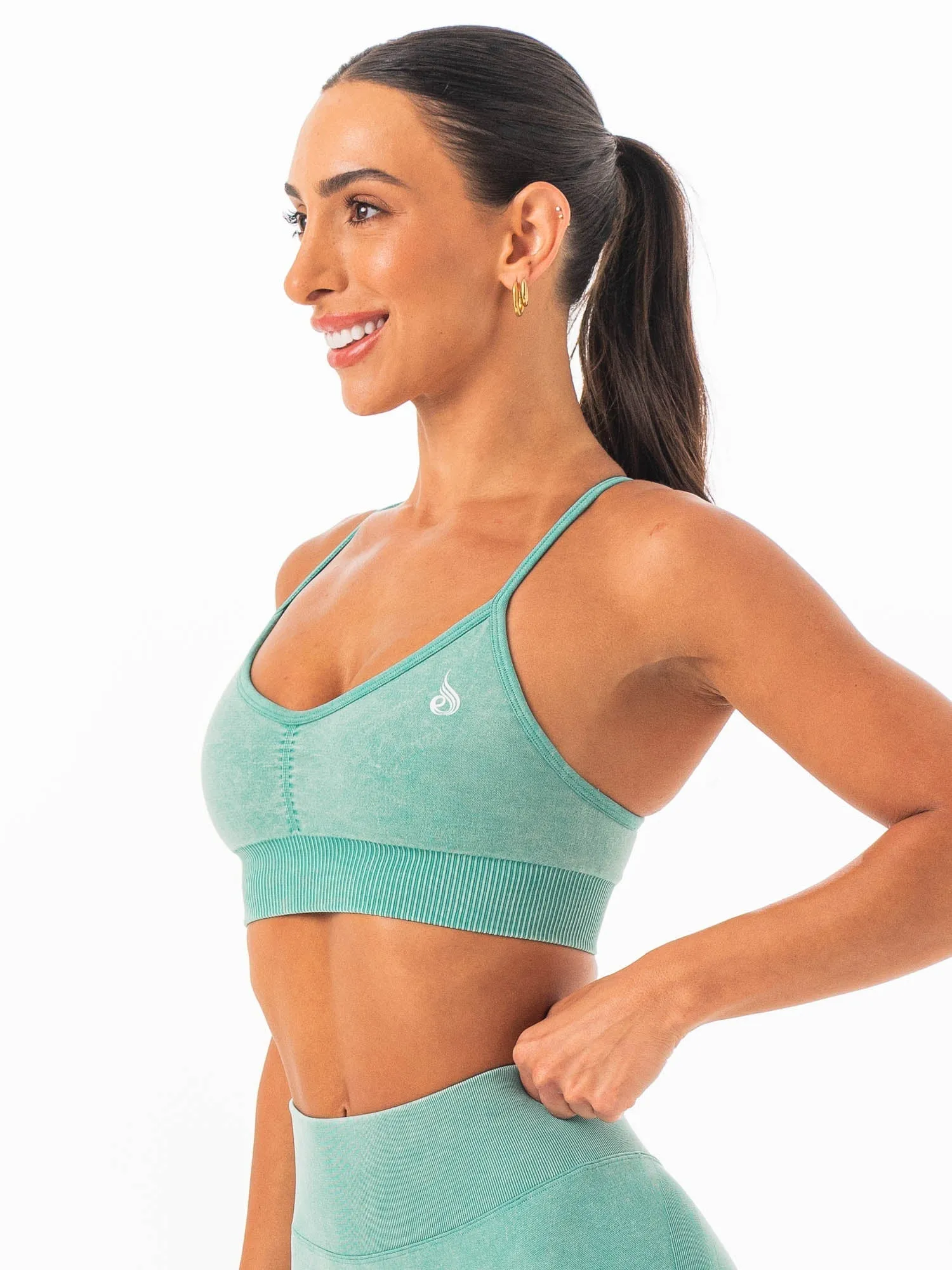 Stonewash Seamless Sports Bra - Fern Stonewash sold by Ryderwear product image thumbnail 2