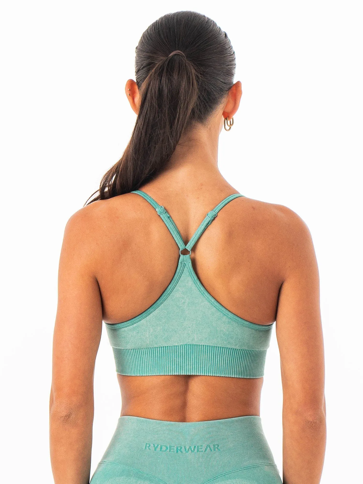 Stonewash Seamless Sports Bra - Fern Stonewash sold by Ryderwear product image thumbnail 3