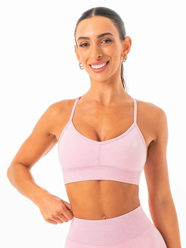 Stonewash Seamless Sports Bra - Blush Stonewash sold by Ryderwear