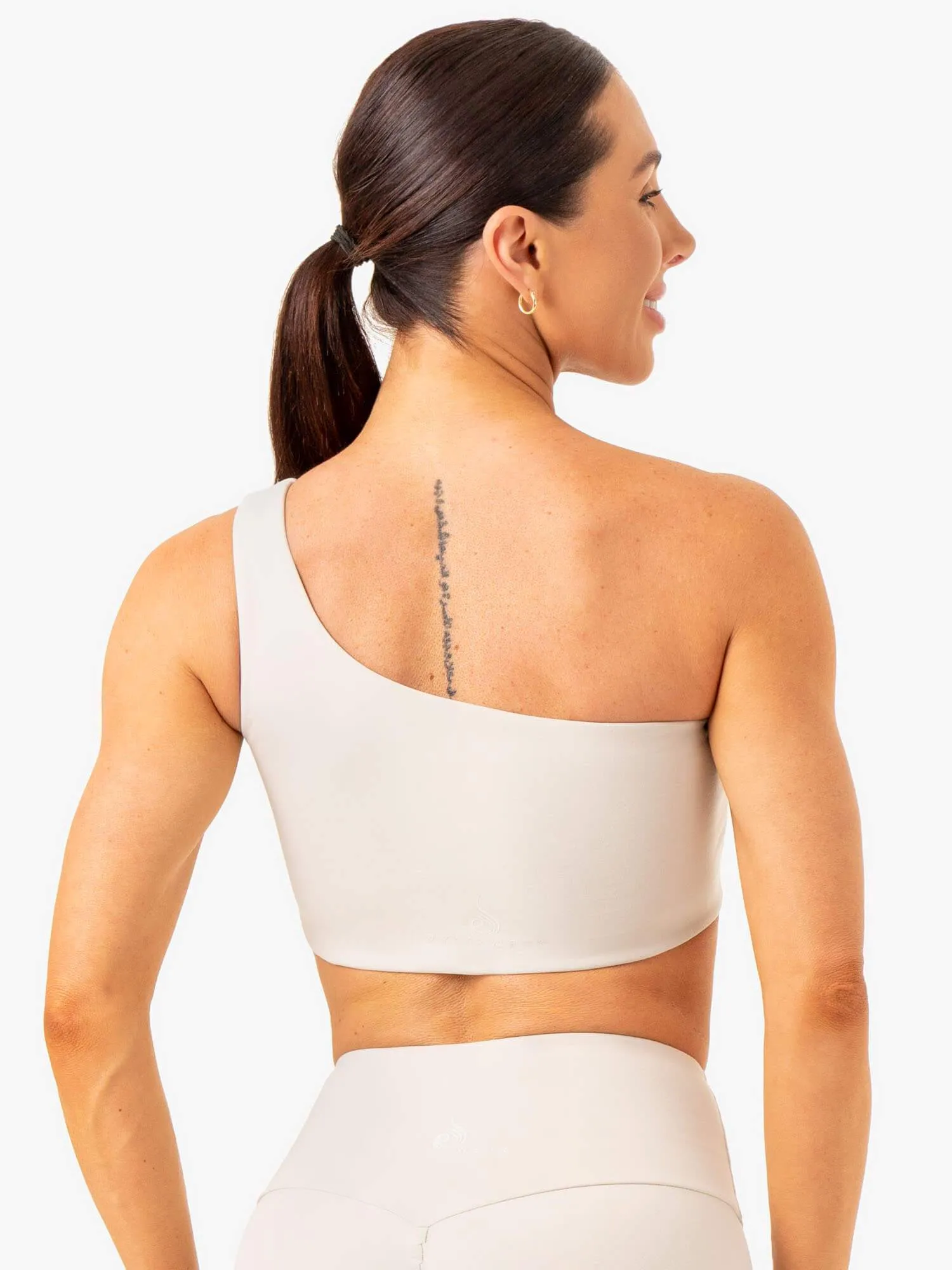 Adapt One Shoulder Sports Bra - Snow Grey sold by Ryderwear product image thumbnail 2
