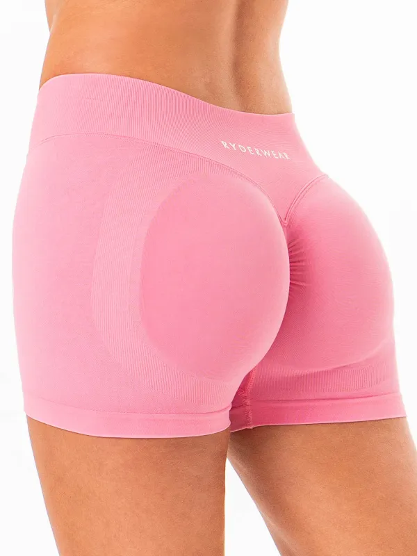 Sculpt Seamless Mini Mid Rise Shorts - Rosie sold by Ryderwear