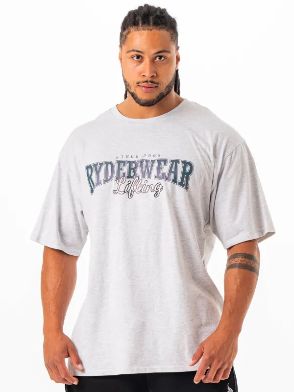 Lifting Oversized Tshirt - Snow Marle made by Ryderwear