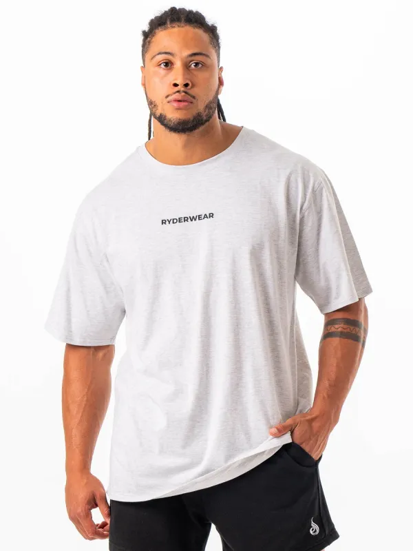 Ryderwear Oversized Tshirt - Snow Marl sold by Ryderwear