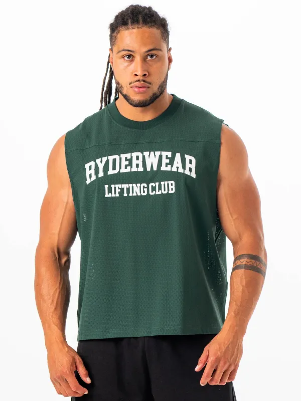 Mesh Flex Muscle Tank - Petrol made by Ryderwear