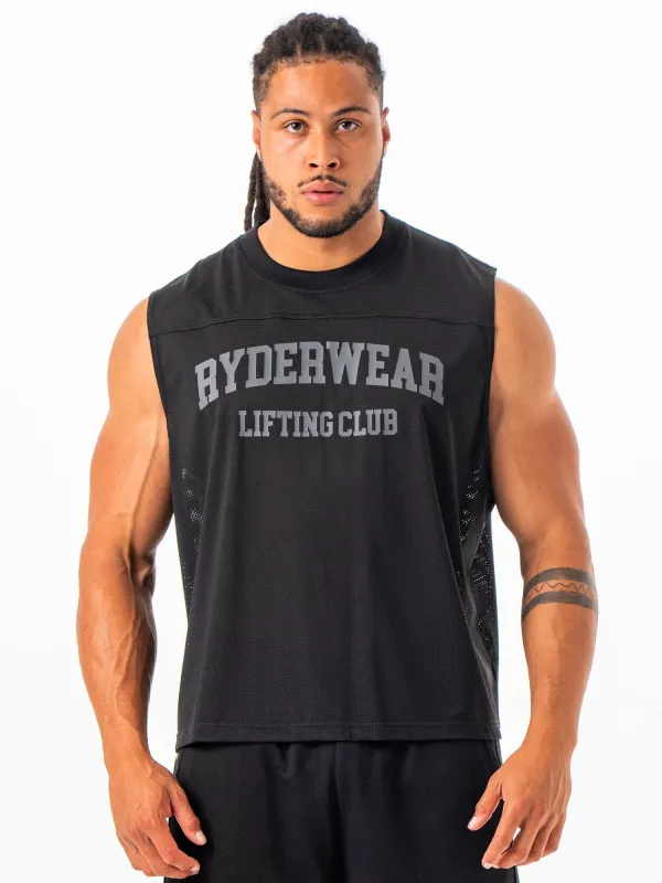 Mesh Flex Muscle Tank - Black made by Ryderwear