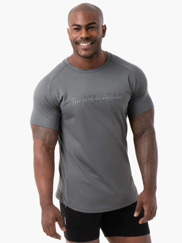 Energy Mesh T-Shirt - Charcoal sold by Ryderwear