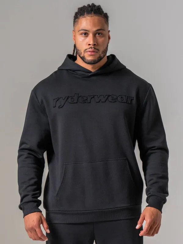 Applique Hoodie - Black made by Ryderwear