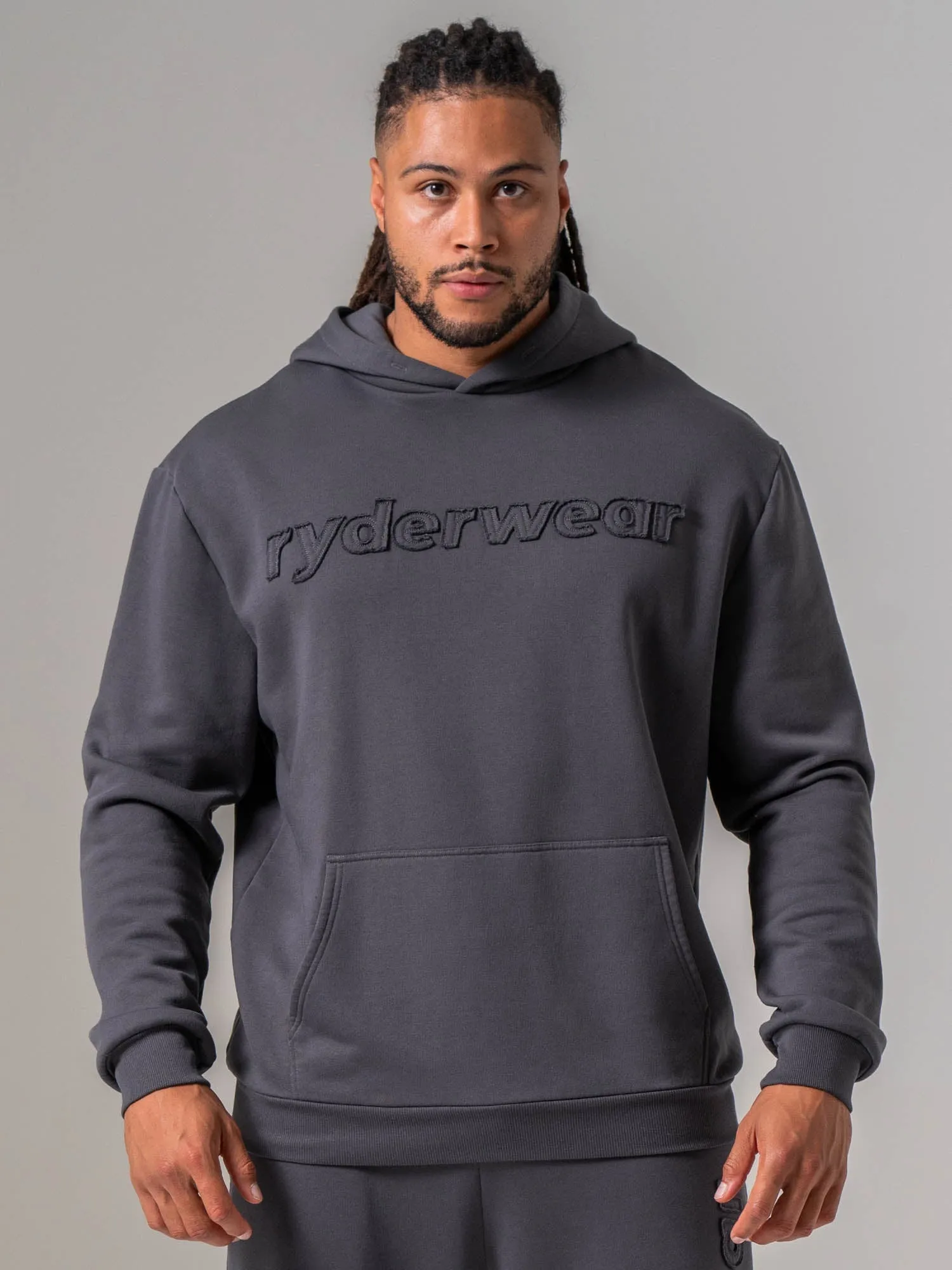Applique Hoodie - Charcoal sold by Ryderwear