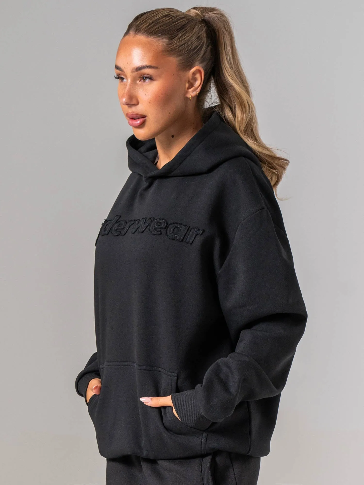 Applique Hoodie - Black sold by Ryderwear product image thumbnail 3
