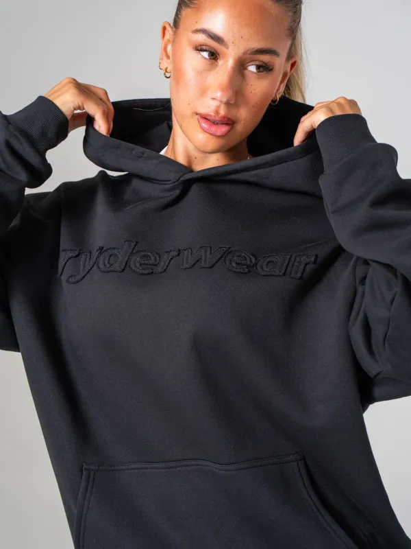 Applique Hoodie - Black made by Ryderwear