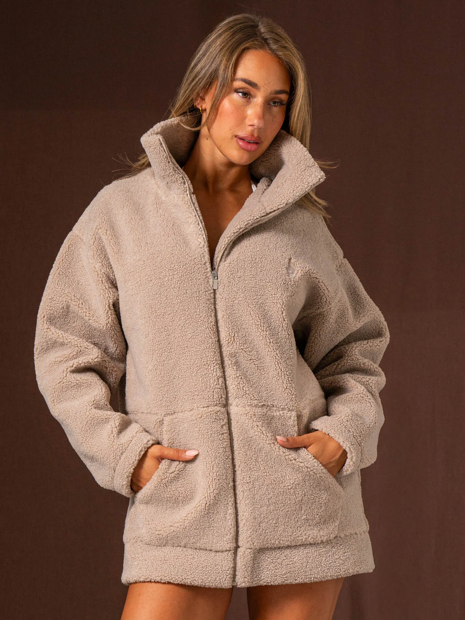 Teddy Jacket - Taupe sold by Ryderwear