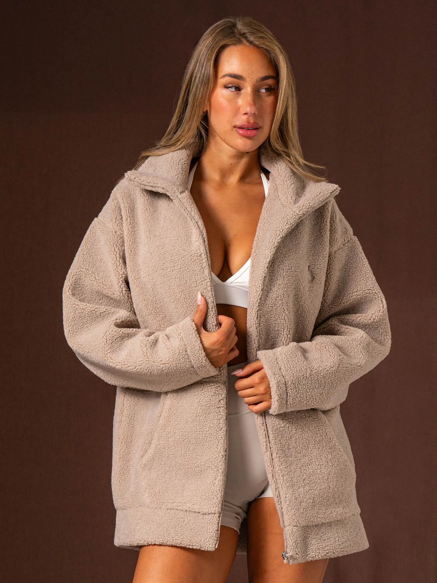 Teddy Jacket - Taupe sold by Ryderwear product image thumbnail 3