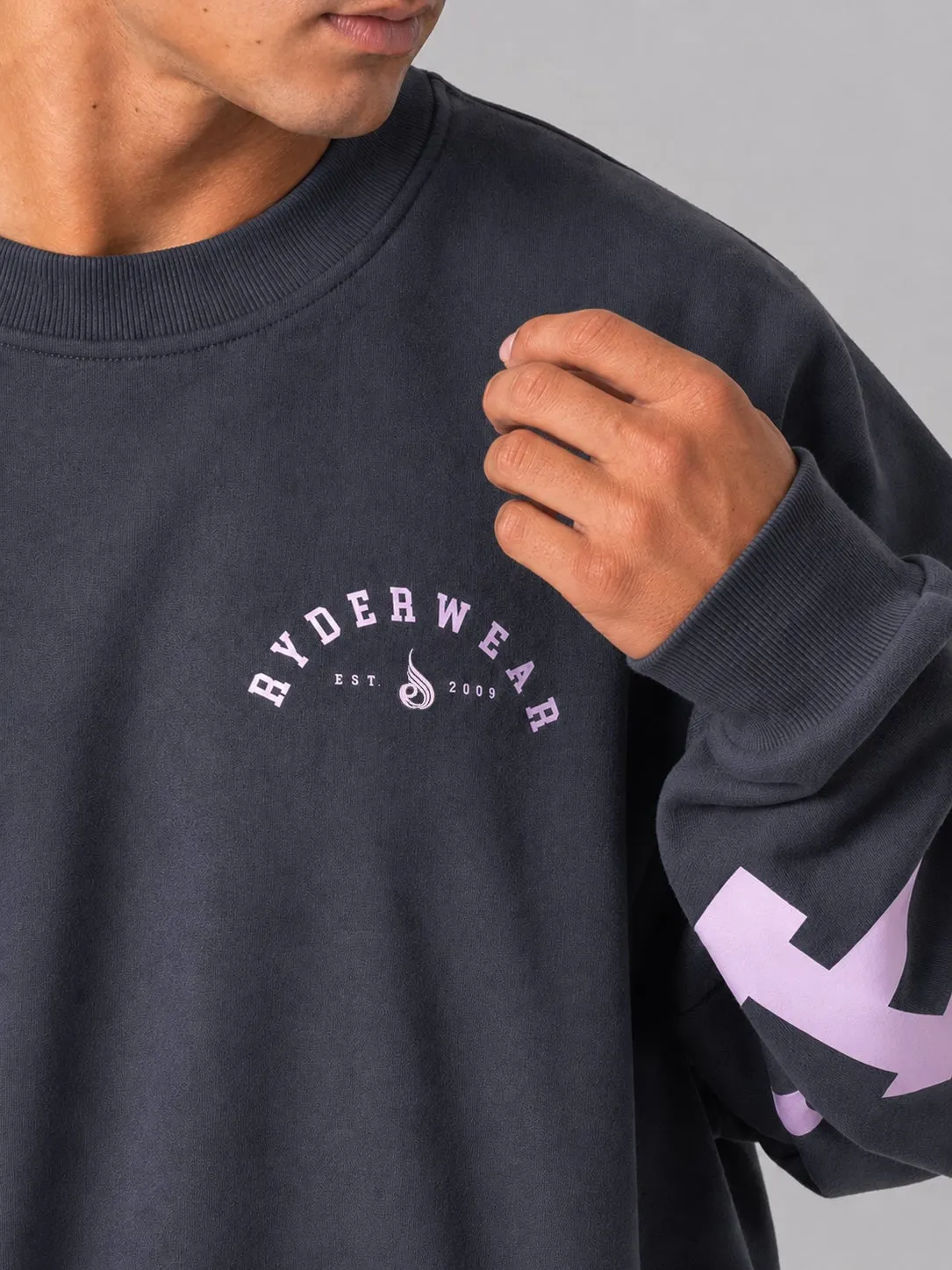 Collegiate Sweater - Stormy sold by Ryderwear product image thumbnail 2