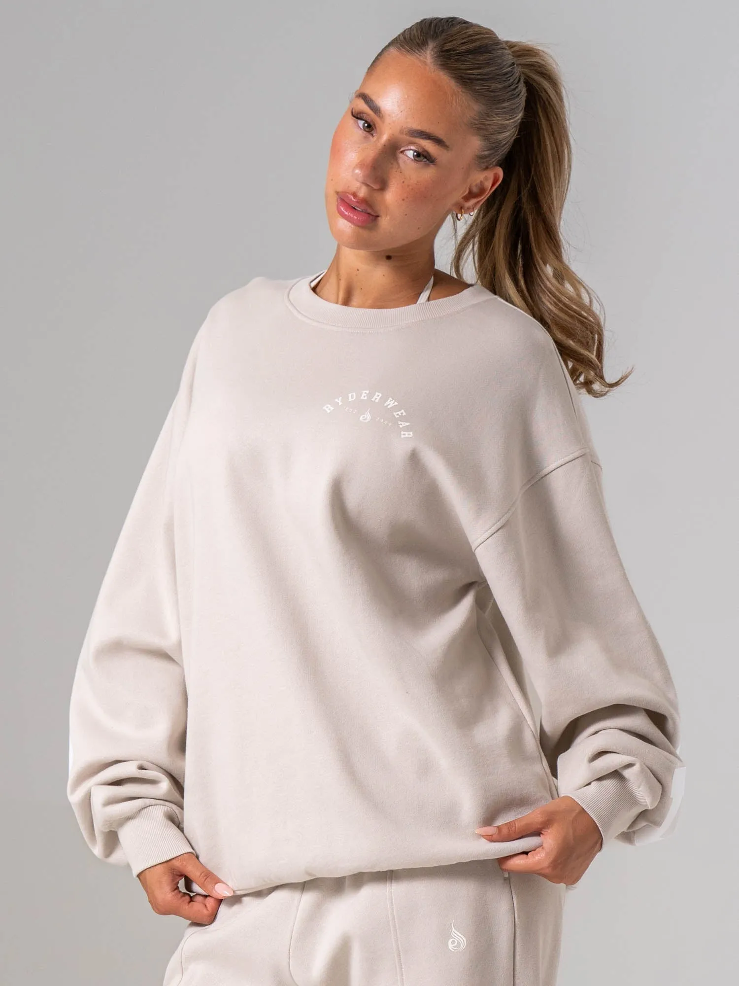 Collegiate Sweater - Sandy sold by Ryderwear product image thumbnail 3