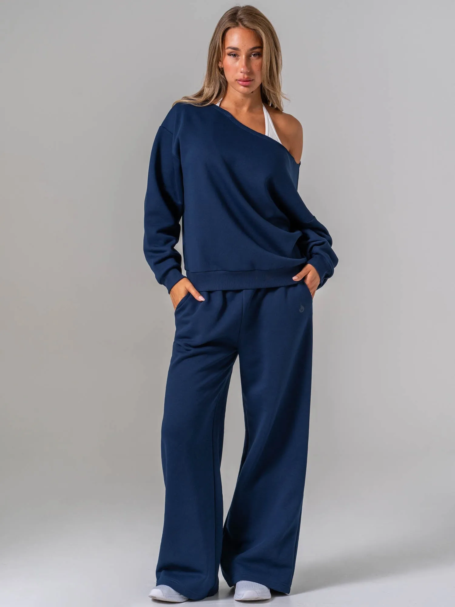 Womens Wide Leg Trackpant - Navy sold by Ryderwear product image thumbnail 5