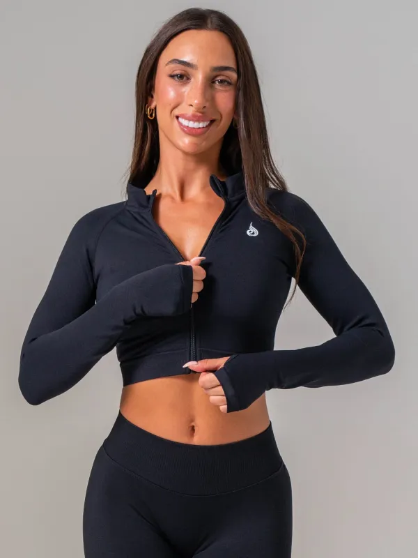 Boost Seamless Jacket - Black made by Ryderwear