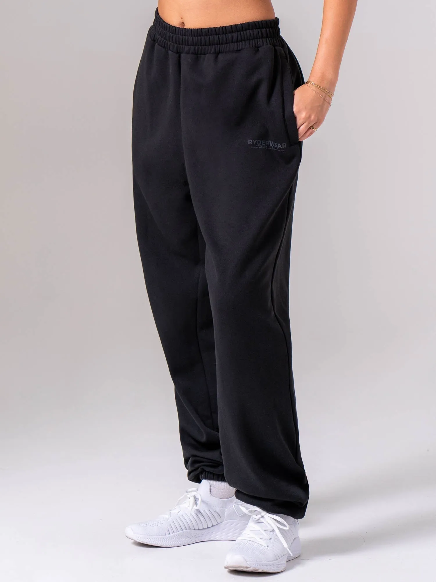 Unisex Fleece Track Pant - Black sold by Ryderwear product image thumbnail 2