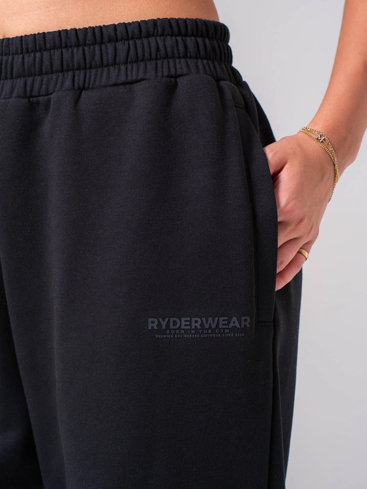 Unisex Fleece Track Pant - Black sold by Ryderwear product image thumbnail 3