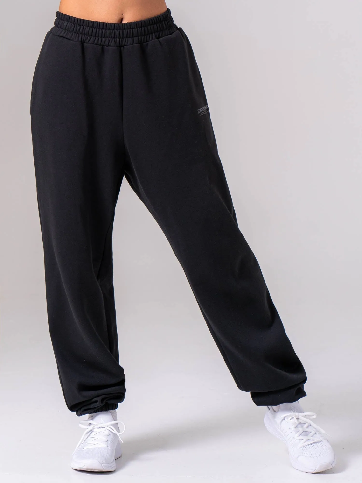 Unisex Fleece Track Pant - Black sold by Ryderwear