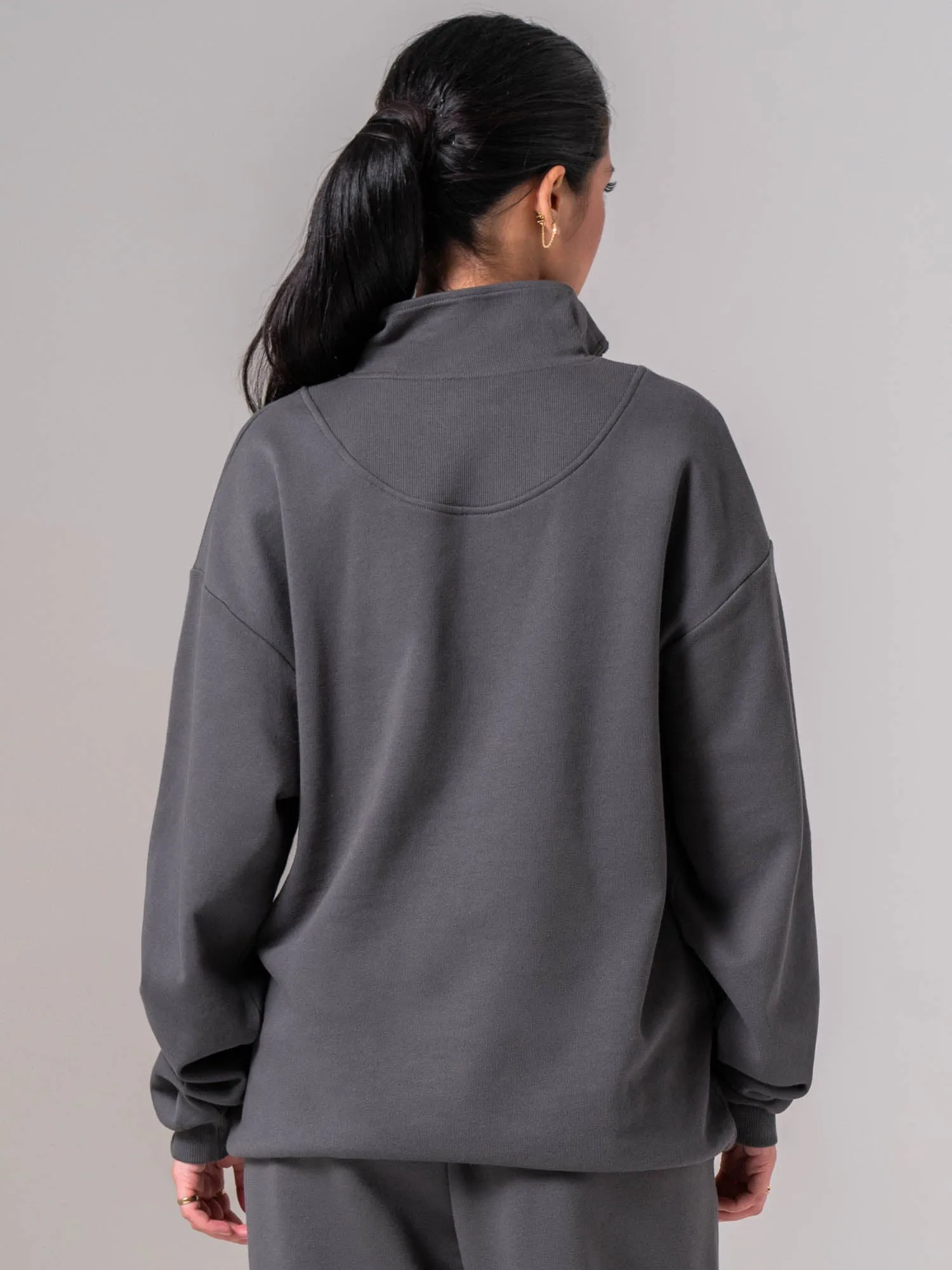 Unisex Fleece Half Zip - Charcoal sold by Ryderwear product image thumbnail 3