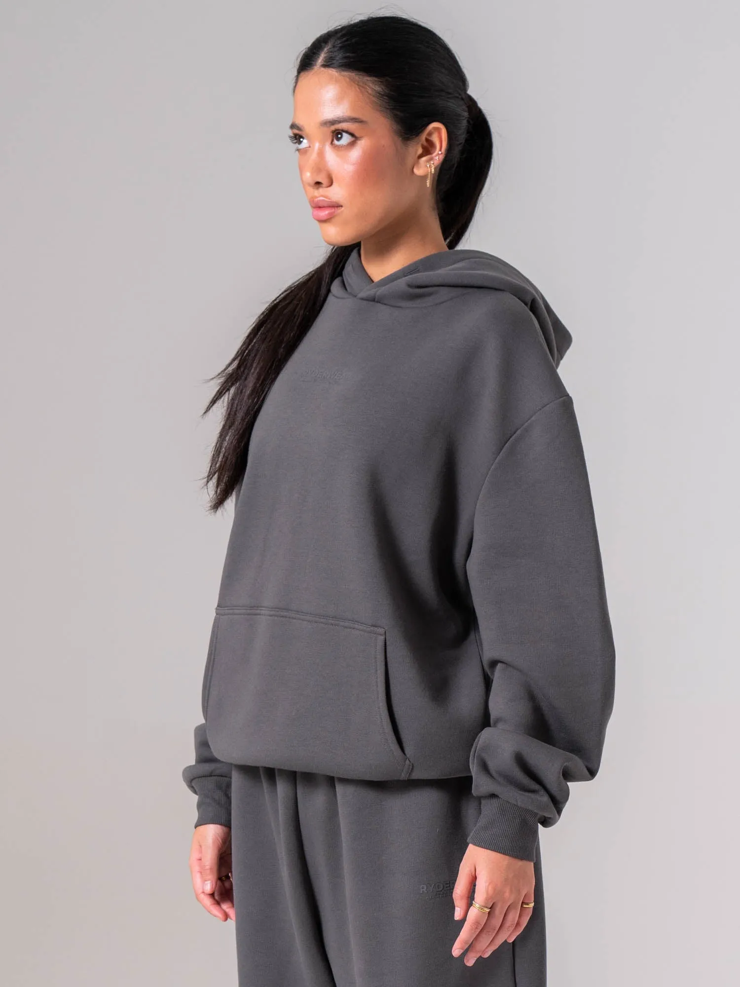 Unisex Fleece Hoodie - Charcoal sold by Ryderwear product image thumbnail 3