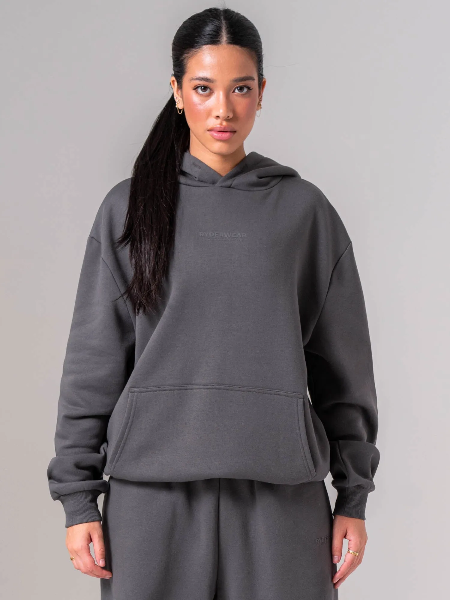 Unisex Fleece Hoodie - Charcoal sold by Ryderwear