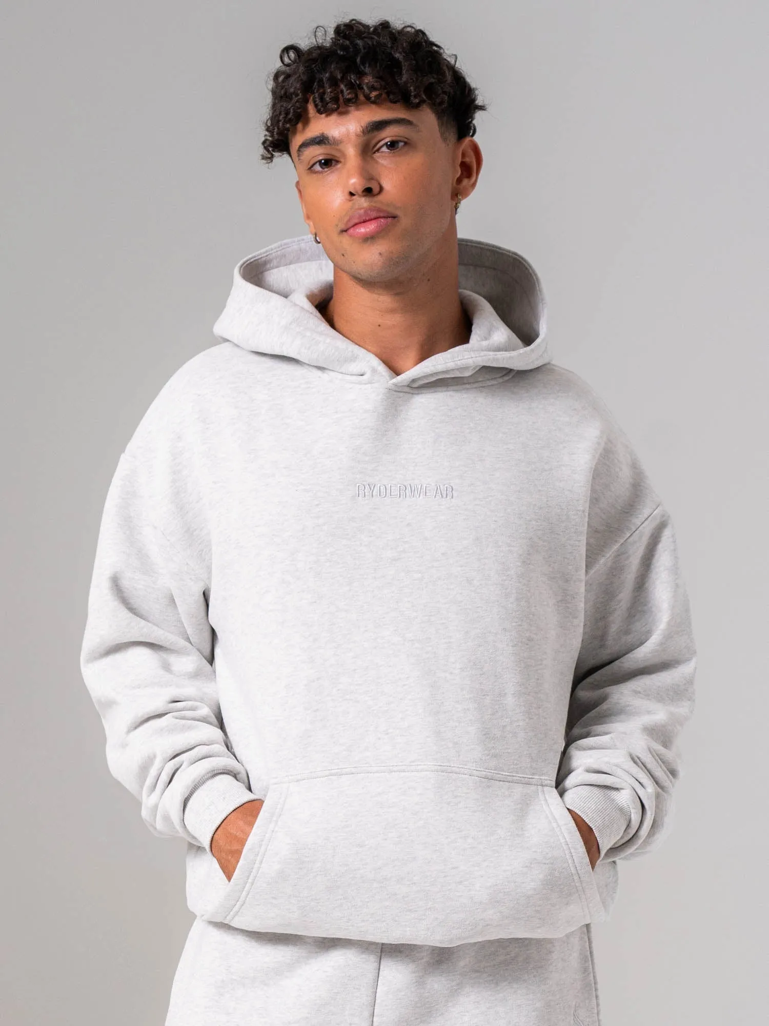 Plush Hoodie - Snow Marl sold by Ryderwear