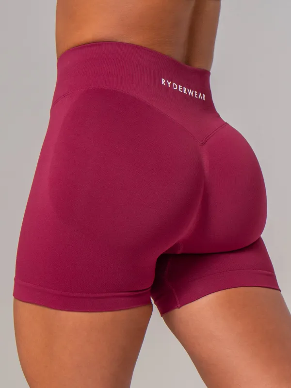 Boost Seamless Shorts - Wine made by Ryderwear