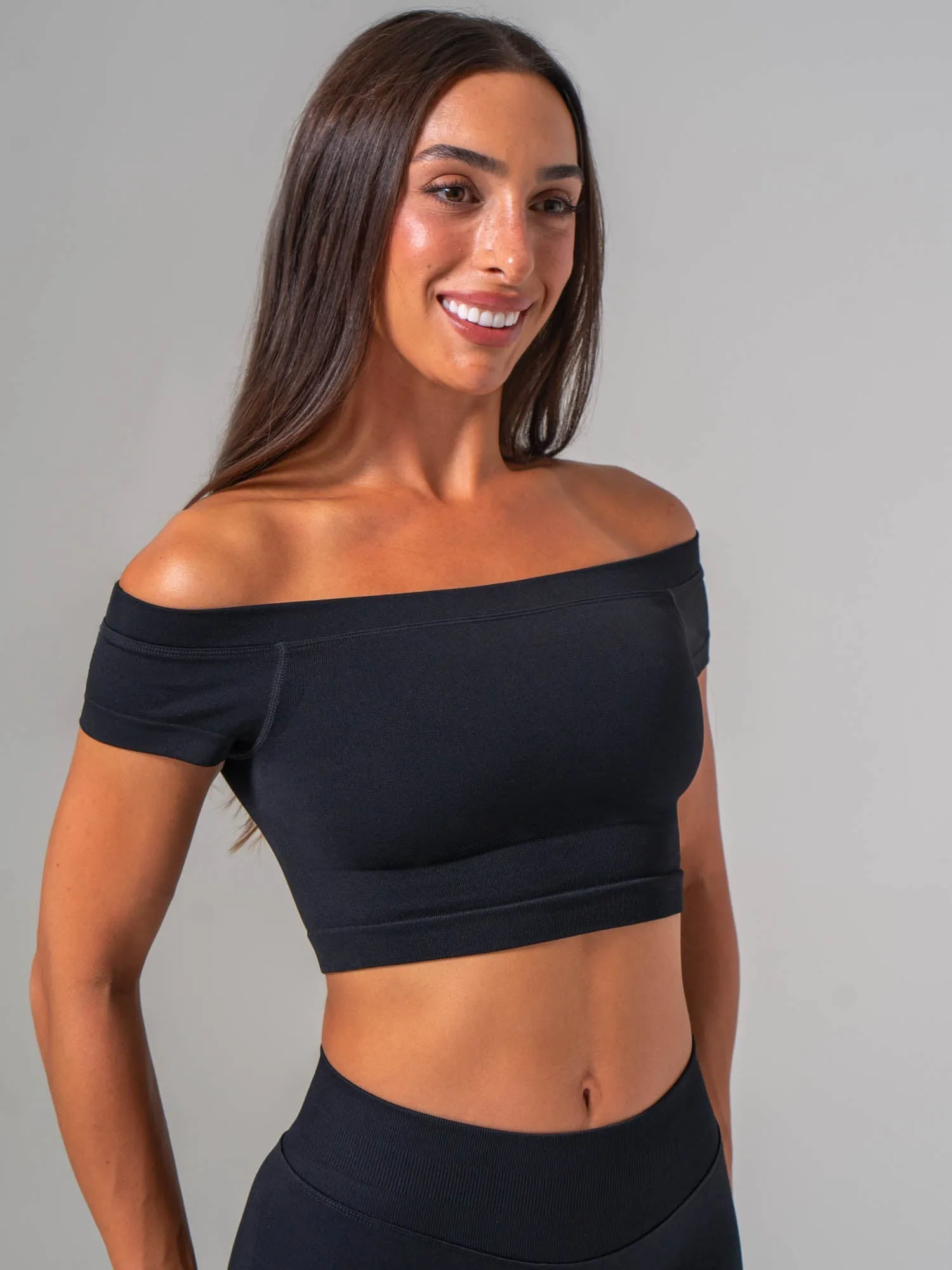 Boost Off The Shoulder Crop - Black sold by Ryderwear product image thumbnail 5