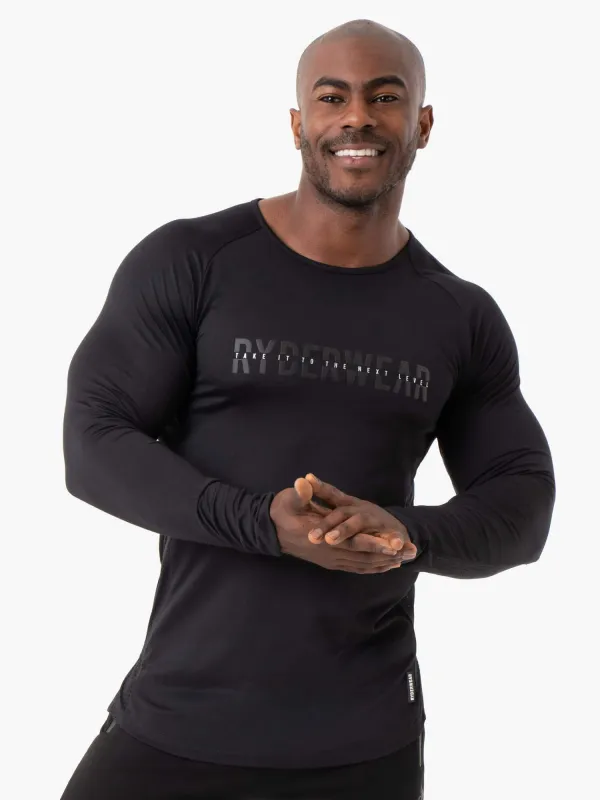 Energy Long Sleeve Top - Black made by Ryderwear