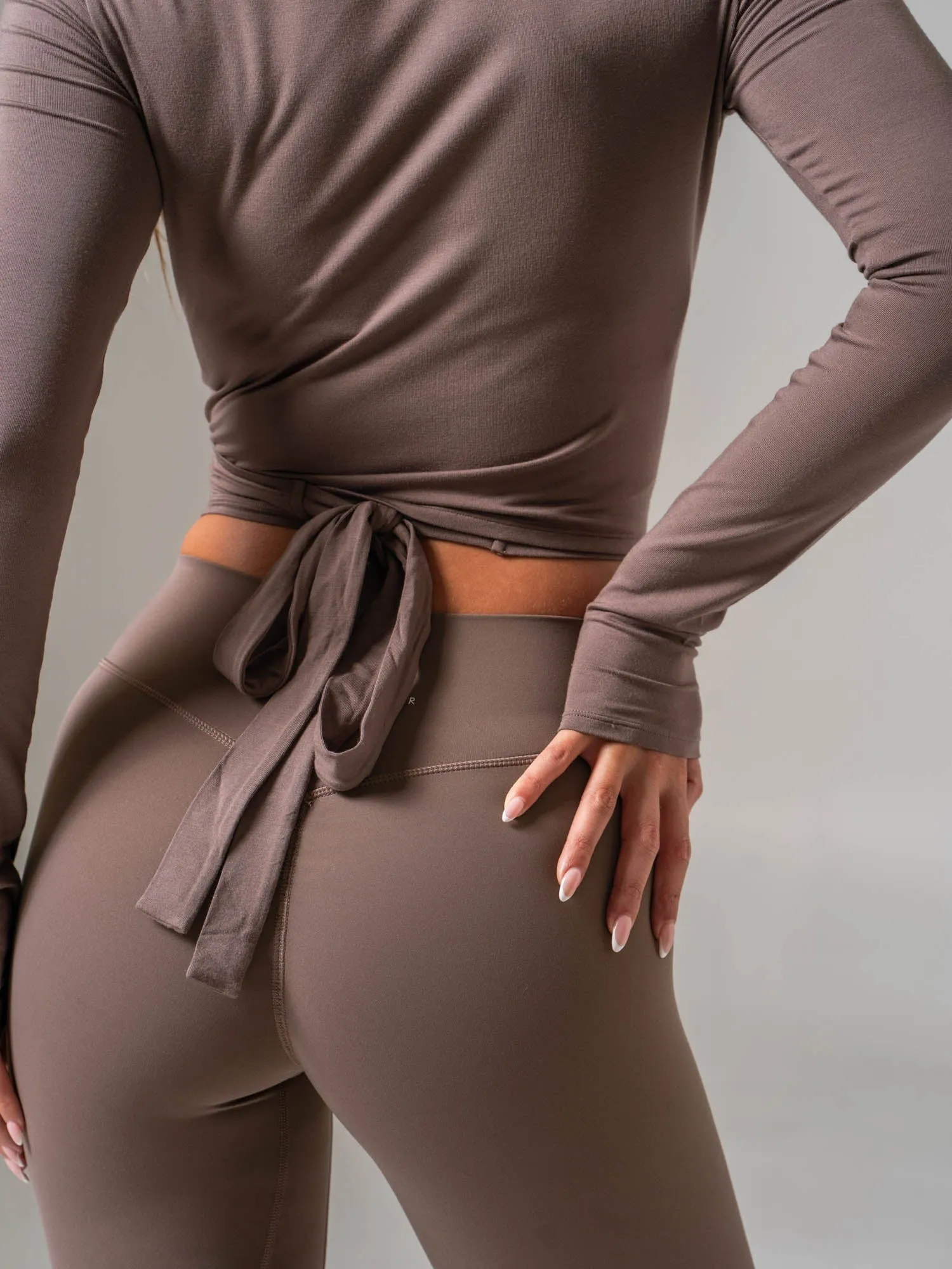 Ballet Wrap Top - Cocoa sold by Ryderwear product image thumbnail 5