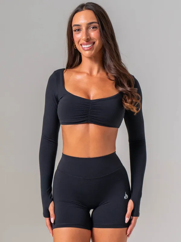 NKD Scrunch Top - Black made by Ryderwear