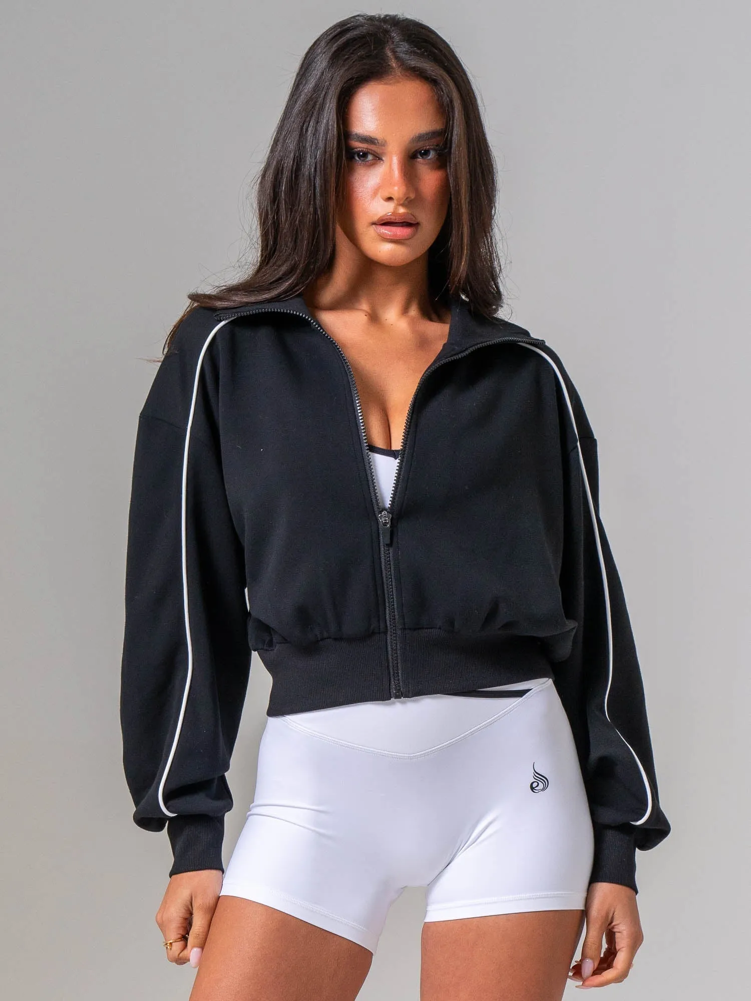 Contrast Track Jacket - Black/white sold by Ryderwear