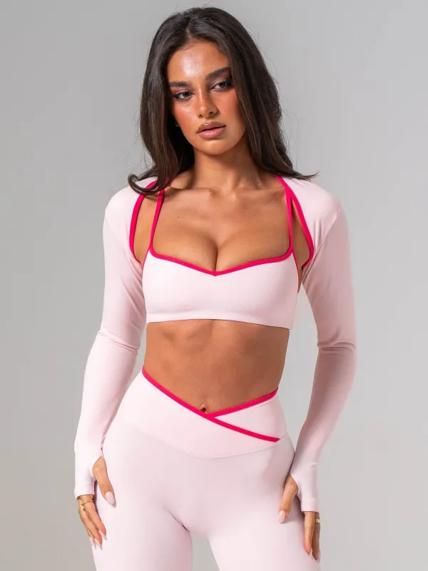 NKD Contrast Bolero - Pink On Pink made by Ryderwear