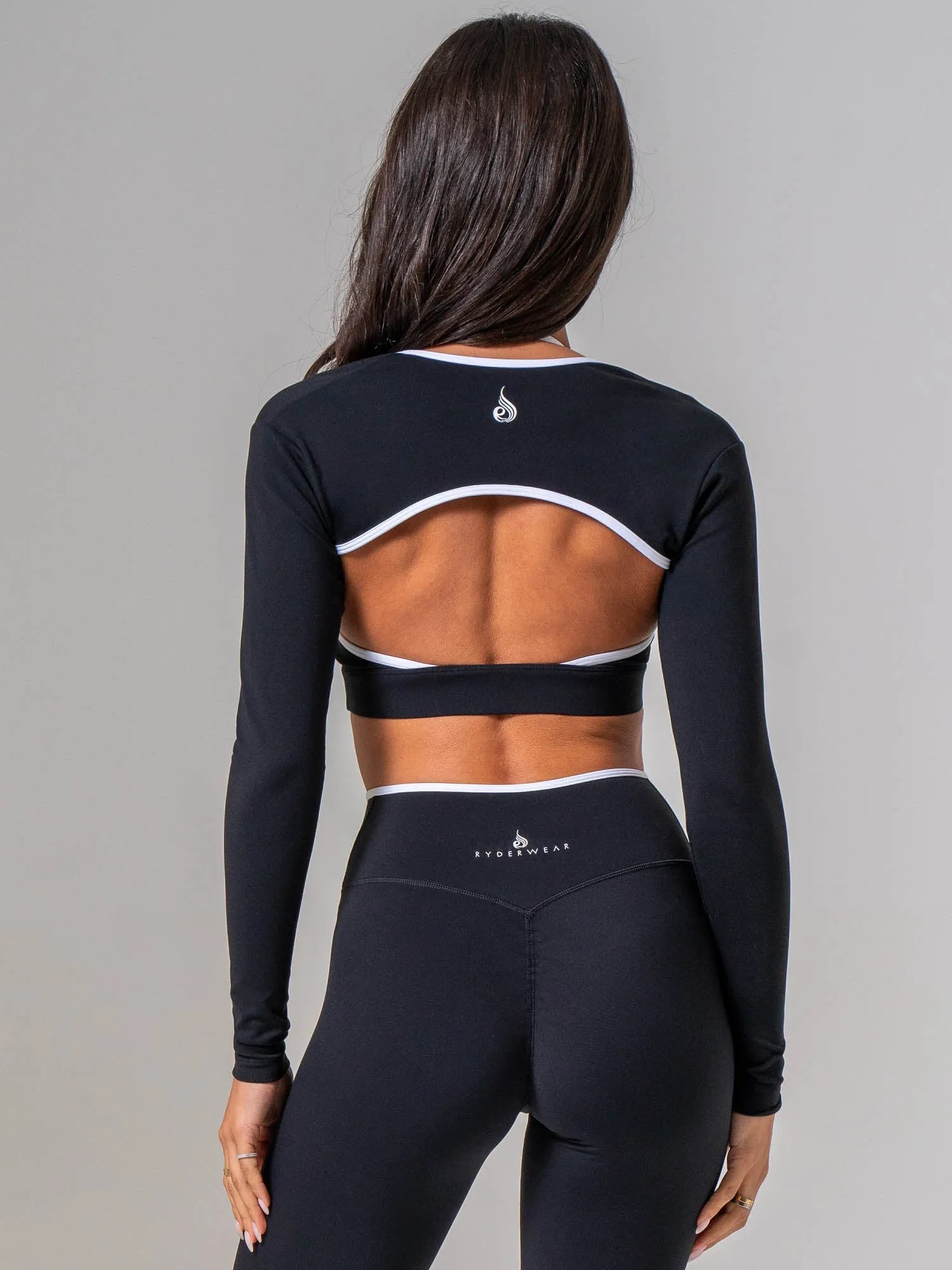 NKD Contrast Bolero - Black/white sold by Ryderwear product image thumbnail 3