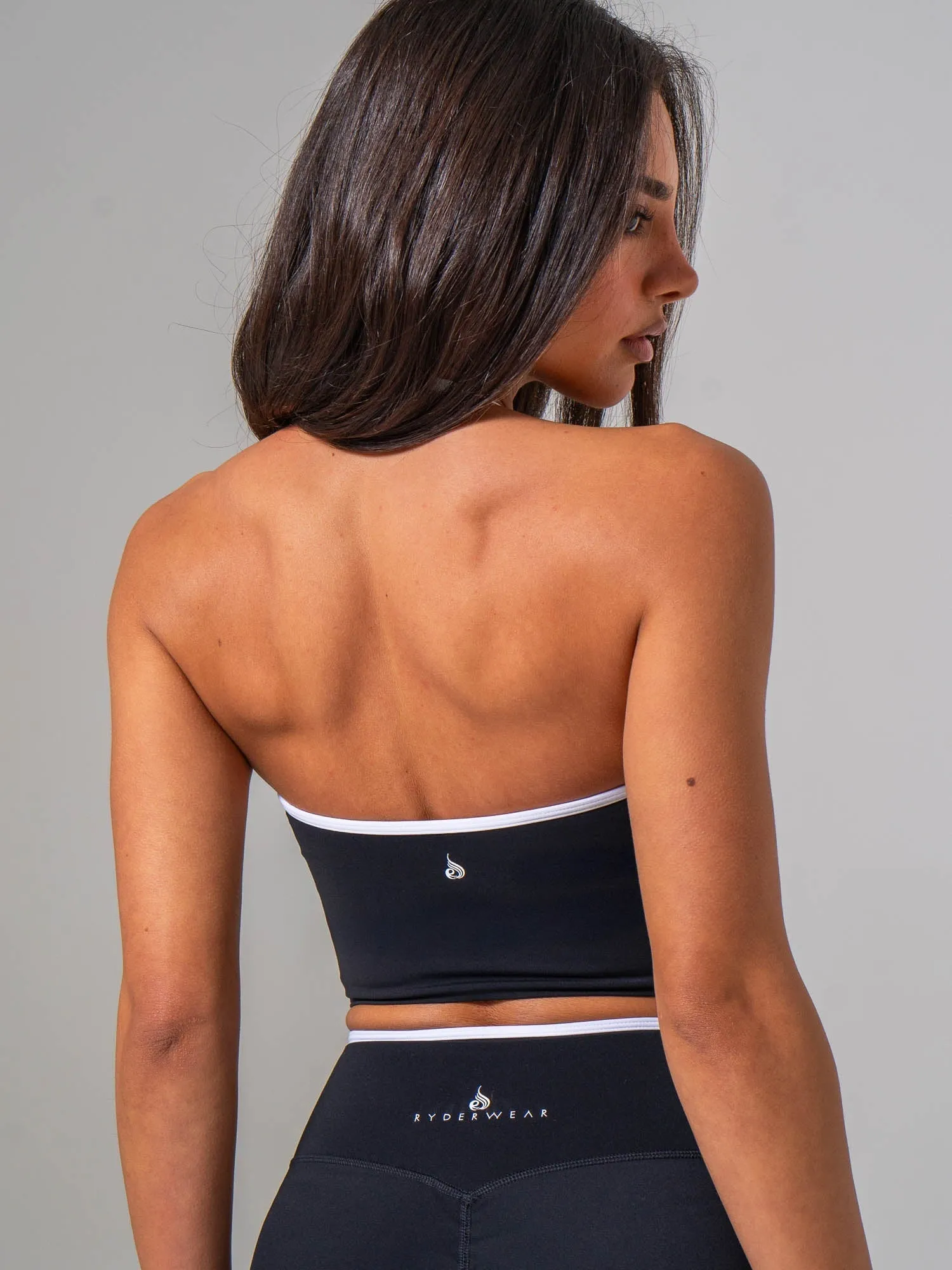 NKD Sweetheart Contrast Tank - Black/white sold by Ryderwear product image thumbnail 2