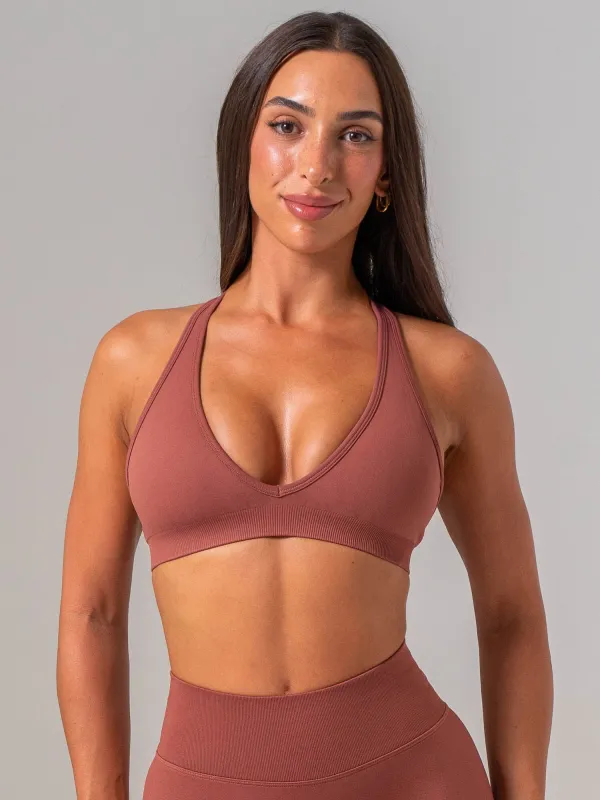 Sculpt Seamless Halter Bra - Dusty Blush made by Ryderwear