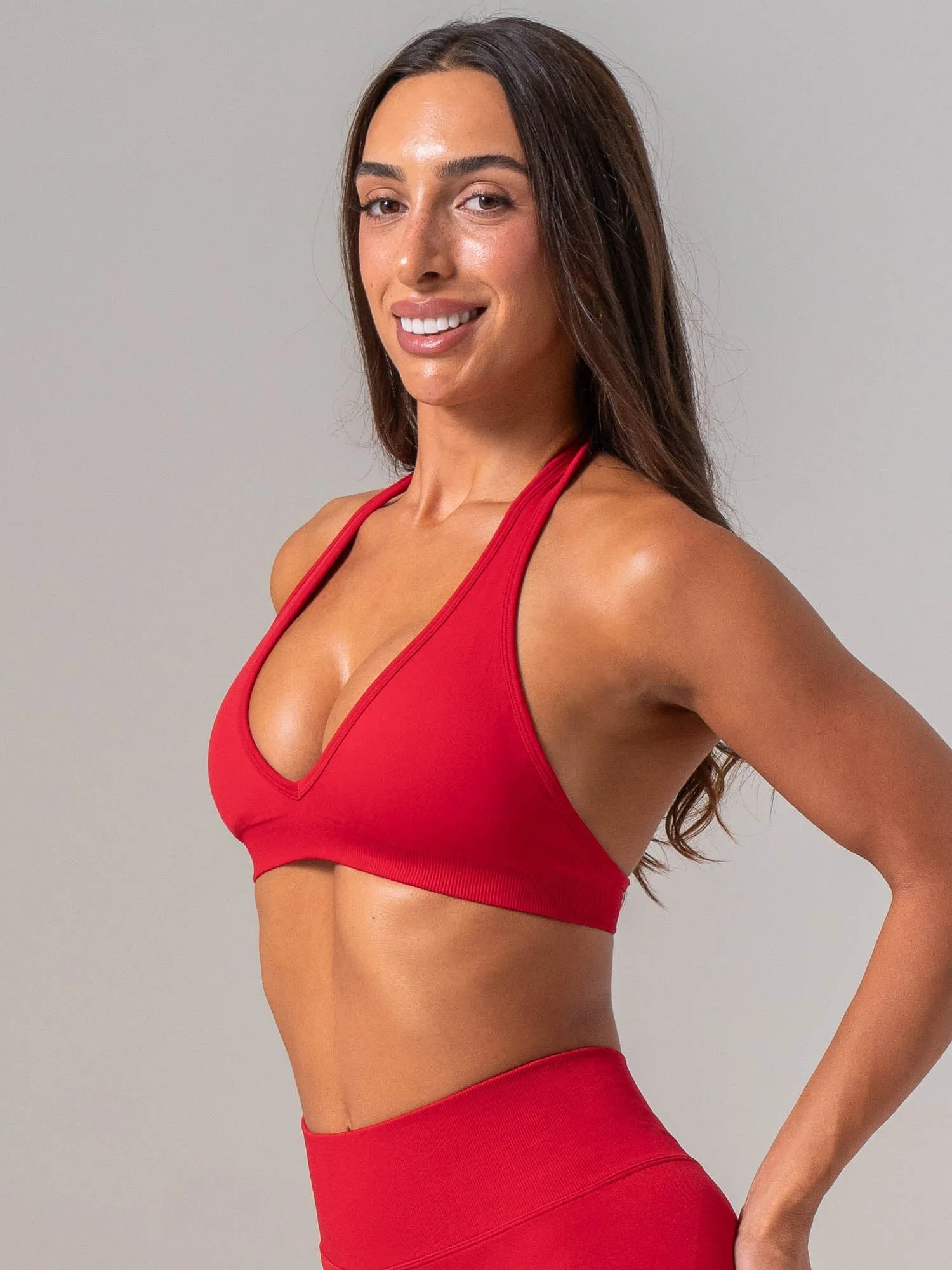 Sculpt Seamless Halter Bra - Cherry sold by Ryderwear product image thumbnail 3