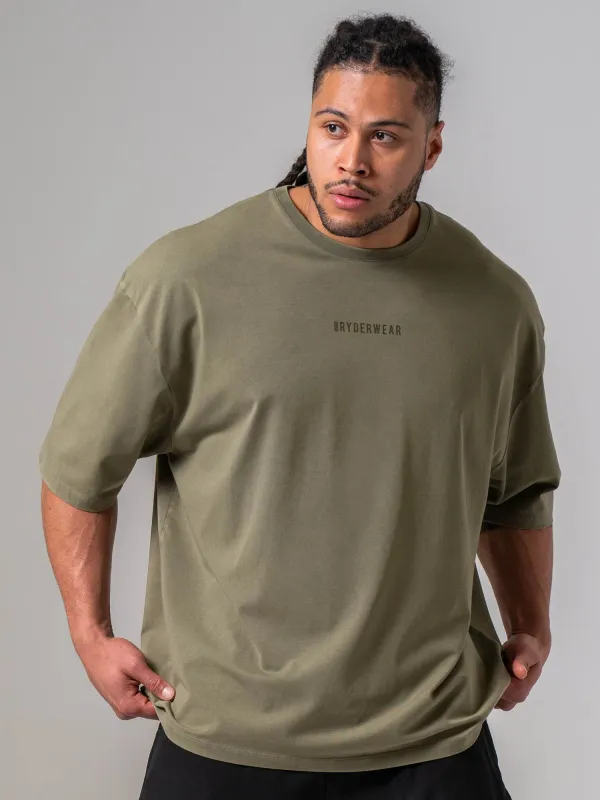 Pursuit Oversized T-shirt - Khaki made by Ryderwear