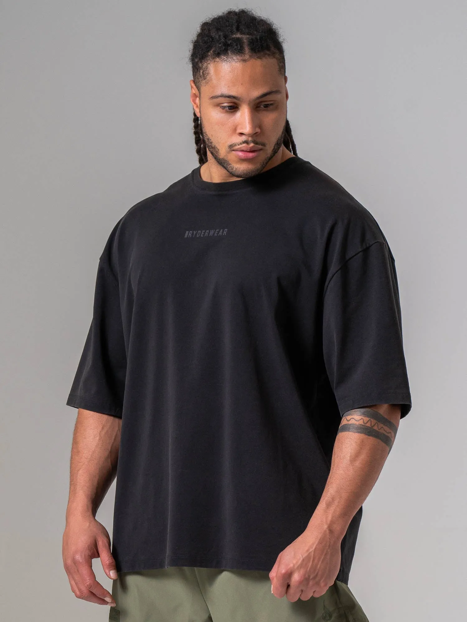 Pursuit Oversized T-shirt - Black sold by Ryderwear