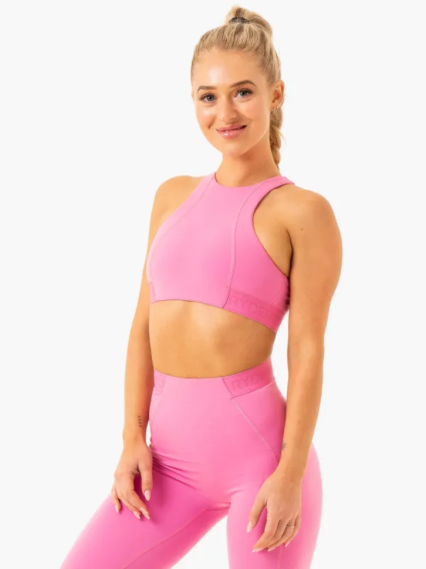 Level Up High Impact Sports Bra - Pink sold by Ryderwear